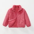thumbnail image 2 of Maean Girls Fleece Sherpa Jackets Fuzzy Zipper Stand Collar Warm Fall Winter Coats with Pockets, 2 of 6
