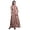 Pink Salmon, variant on Bimba Butterfly Printed Front Slit Sleeveless Summer Spring Long Women Beach Dress-Large
