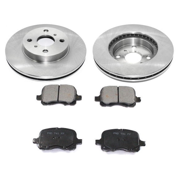 Front Brake Pad and Rotor Kit - Compatible with 1998 - 2002 Toyota Corolla 1999 2000 2001