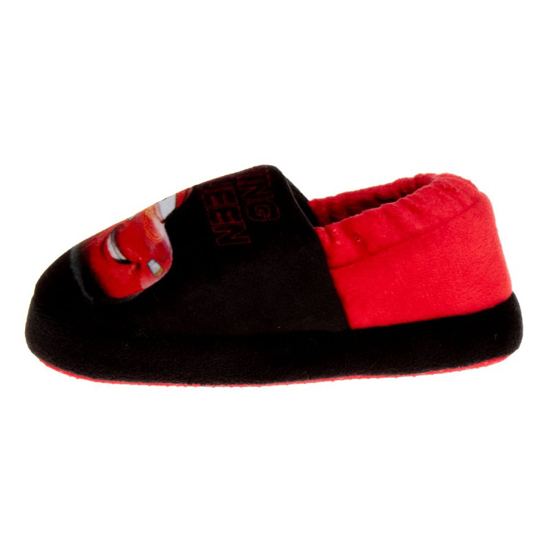 Disney Pixar Cars Lightning Mcqueen Toddler Boys Dual Sizes Slippers, Red, 7-8