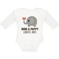 thumbnail image 3 of Inktastic Mimi and Pappy Love Me Elephant Boys or Girls Long Sleeve Baby Bodysuit, 3 of 5