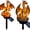 A+B, variant on Halloween Dragon Golden Solar Garden Light - Glowing Medieval Fantasy Outdoor Statue Lamp - Gothic Pathway Stake Decor for Yard, Patio and Fall Landscape