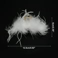 thumbnail image 4 of Unique Bargains 1 Pc Hair Clip Ostrich Feather Pattern Claw Clip 4.92"x1.81"x2.36" White, 4 of 5