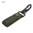 thumbnail image 3 of Unique Bargains Belt Keeper Key Ring, Nylon Webbing Strap Hanging Gear Buckle with Snap Key Holder, Green 2 Pack, 3 of 6