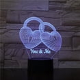 thumbnail image 2 of Luz nocturna LED 3D con cerradura en forma de corazón para dormitorio infantil, 2 of 3