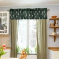 thumbnail image 3 of Yayeee Kitchen Valance Rod Pocket 54" x 18" Living Room Window Curtain, Dark Green Plants, 3 of 6