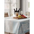 thumbnail image 6 of Blue Beige Farmhouse Table Cloth, Vintage Wooden Striped Waterproof Tablecloth for Rectangle Tables, Reusable Washable Fabric Table Cover for Restaurant Kitchen Dining Tables 60"x84", 6 of 6