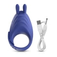 thumbnail image 2 of TLUDA Adjustable Remote Control Penis Ring for Men,Vibrating Couple Ring Massager Rechargeable,Blue, 2 of 7