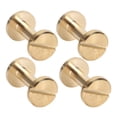 thumbnail image 1 of 50 Set Binding Rivet DIY Screwback Cap Rivet Book Binding Screws Flat Belt Screw Rivets for Leathercraft Belt Account Book Photo Album, 1 of 7