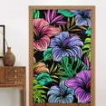 thumbnail image 4 of ZNDUO Blackout Door Curtains, Insulated Blackout Tropical Floral Style Design Pattern Window Curtain for Living Room Kitchen Bathroom Bedroom, 34x56 Inches, 4 of 7