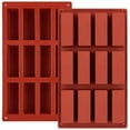 thumbnail image 4 of Rectangle Silicone Candy Molds for Baking Energy Bars Chocolate Bar Mold Protein bars Cornbread Pudding 12-Cavity Butter Mould, 4 of 6