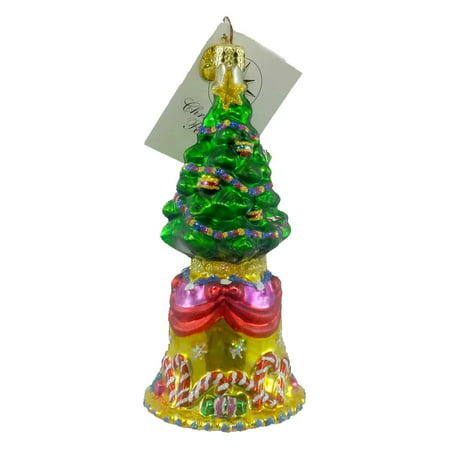 Christopher Radko CHIMING TREASURES Blown Glass Ornament Bell Christmas