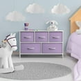 thumbnail image 6 of BuySphere Kids Dresser with 5 Drawers - Storage Chest Organizer Unit with Steel Frame, Wood Top, Easy Pull Fabric Bins - Long Wide TV Stand for Bedroom Furniture, Hallway, Closet & Office Organization, 6 of 14