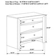 thumbnail image 3 of Bowery Hill Asian Tropical Wood Black and Silver Nightstand Rectangular 25.75" Unassembled, 3 of 3