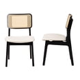 thumbnail image 3 of Baxton Studio Ballerina Rattan BOHO Dining Sets, 5-Piece, Black, 3 of 10