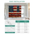 thumbnail image 6 of Retro American Flag Tie Up Curtains for Windows 45 Inch Length Balloon Curtains Kitchen Adjustable Balloon Window Shade Blue Red USA Flag Vintage Wood Tie Up Valance Bathroom Curtain Window 52"x45", 6 of 6