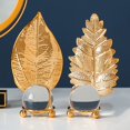 thumbnail image 3 of Simple Modern Light Luxury Golden Leaf Crystal Ball Decoration Study Room Model Room Desktop Metal Decoration Decoration, 3 of 8