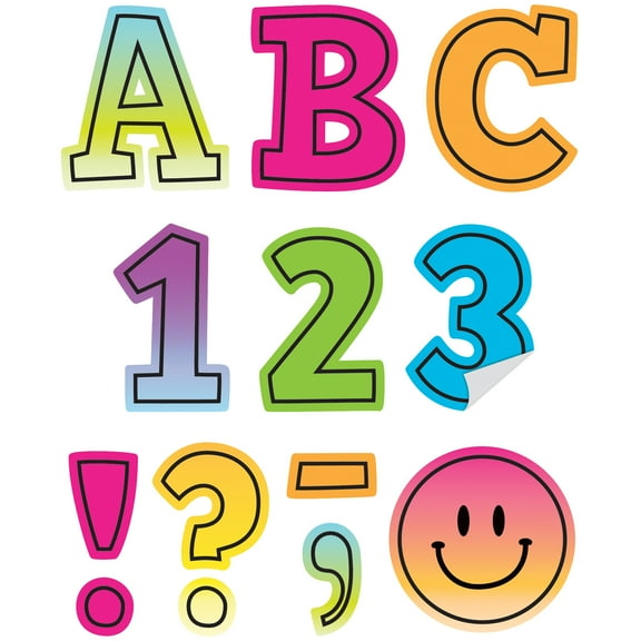 Teacher Created Resources Brights 4Ever 2" Bold Block Self-Adhesive Letters Uppercase, 326 Pieces