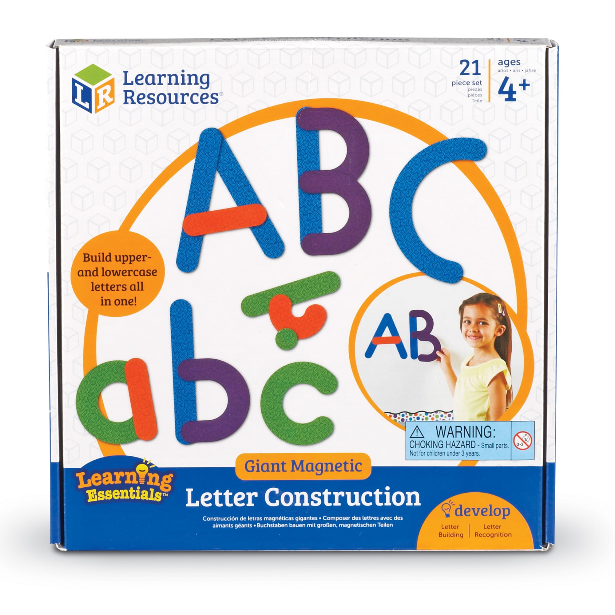 Giant Magnetic Letter Construction, 21 Pieces, Ages 4+