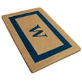thumbnail image 2 of Heavy Duty Coir Door Mat Single Picture Frame, Monogram W - Blue 22" x 36", 2 of 5