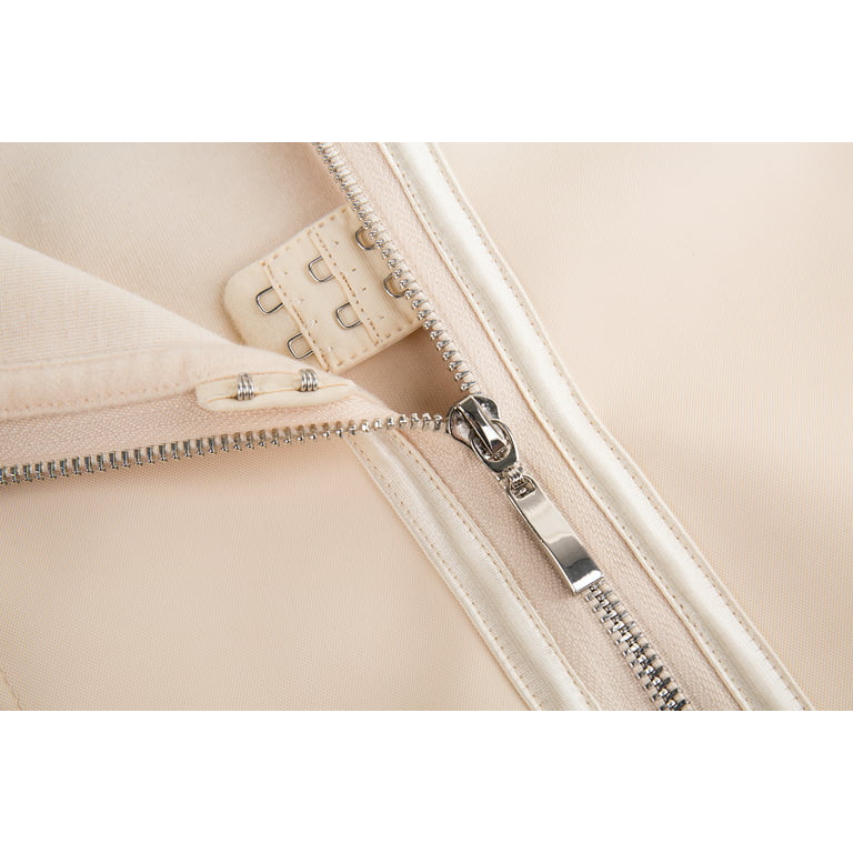 VASLANDA Women's Zipper&Hook Hourglass Latex Underbust Corset Waist  Training Body Shaper 