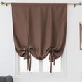 thumbnail image 2 of XmhyTop Blackout Tie Up Curtain Thermal Insulated Window Adjustable Balloon Curtain Shade for Small Window Rod Pocket (46" x 63", Coffee), 2 of 5