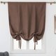 thumbnail image 2 of Zhuge Cortina opaca con lazo, aislante térmico, ajustable, para ventanas pequeñas, con bolsillo para barra (46" x 63", café), 2 of 5