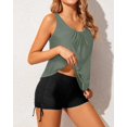 thumbnail image 1 of Swimsuits for Women 2 Piece Bathing Suits Tops with Boyshorts Modest Loose Fit Swimwear, 1 of 2