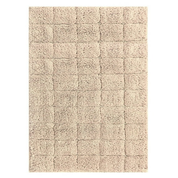 Knightsbridge Summer Tile 220 GSF Non Skid Back Bath Rug 24 x 40 - Natural