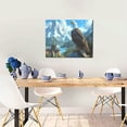 thumbnail image 5 of Kdxio Majestic Eagle Over Castle Pattern Canvas Wall Art for Living Room Wall Decor for Bedroom Bathroom Modern Framed Canvas Art Prints Ready to Hang,Horizontal, 5 of 6