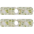 thumbnail image 2 of Coolnut Bunny Flowers Cute Sink Splash Guard for Faucet 2 Packs Faucet Absorbent Mats, Lovely Rabbit Floral Faucet Handle Drip Catcher Quickly Drying Mat for Kitchen Counter Bathroom, 30"x5.5", 2 of 7