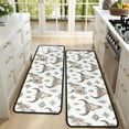 thumbnail image 4 of Kitchen Rugs Sets Of 2,White Buffalo Skull Flower Geometric Pattern Anti Fatigue Kitchen Mat Rugs Non Slip Washable,Decorative Kitchen Floor Mats for Kitchen,Sink,Laundry,17"x47"+17"x47", 4 of 5