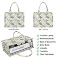 thumbnail image 2 of Large Capacity Tote Bag,Pioneer Flower Floral Print Pattern Handbag Fashion Luxury Tote Bag,15.7"x13"x 5.1" Inches,Laptop Compatible, 2 of 6