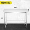 thumbnail image 2 of Stainless Steel Work Table 48x24x35 Inch, Commercial Kitchen Prep Table Metal Table for Restaurant and Home, 2 of 7