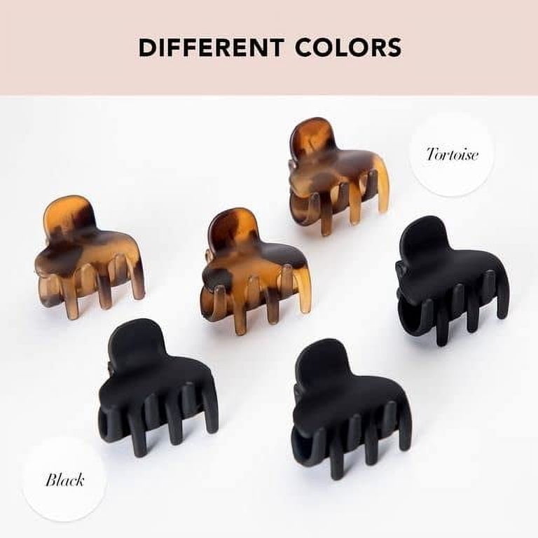 Kitsch Recycled Plastic Classic Claw Clips, Black, 6 ct  display picture 2