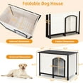 thumbnail image 4 of Petsfit 45.3" Large Dog House, Folding Dog House Outdoor, Unfold to Use, No Tools Required Assembly, Weatherproof Outside Dog House with Door Flap (Large, White), 4 of 8