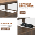 thumbnail image 3 of REDAYFUR Narrow End Table with Flip Top Charging Station and 2 Drawers, Type-C & USB port & Power outlets, Wooden Storage Cabinet, Side Table with Storage for Living Room and Bedroom | Dark Walnut, 3 of 9
