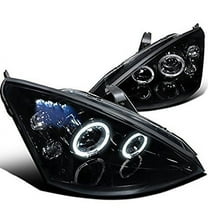 Spec-D Tuning 2LHP-FOC00G-TM Ford Focus Glossy Black Led Dual Halo Smoked Lens Projector Headlights
