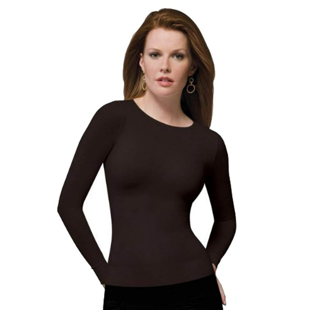Spanx - Spanx On Top and In Control Sophisticated Long Sleeve Crew 977 ...