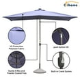 thumbnail image 3 of Clihome  10' x 6.5'  Rectangular LED Market Patio Umbrella Brown, 3 of 5