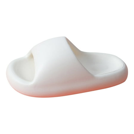 

NECHOLOGY Women Slippers Summer New Pattern Fashion Simple Solid Color Comfortable Flat Soft Slippers Ballet Slippers Women White 8