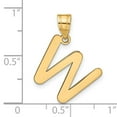 thumbnail image 4 of 14k Yellow Gold Slanted Design Bubble Letter W Initial Pendant, 4 of 4