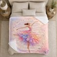 thumbnail image 4 of Enchanting Ballerina Butterfly Whimsical, Festive Pet Portrait Pattern, Warm Flannel Blanket for Living Room and Bedroom, Cat Lovers Just Because Gift, Pet Lover Home Decor, 4 of 6