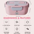 thumbnail image 4 of Welan Electric Lunch Box Food Heater 65W Faster Heated Food Warmer Self Heating Lunch Box for Work/Car/Outdoors, Portable Lunch Case with Bag, 4 of 9