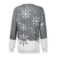 thumbnail image 3 of Heliisoer Mode Femmes Col Rond Noël Manches Longues Hauts Blouse Chandail Chandail en Molleton, 3 of 9
