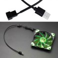 thumbnail image 2 of Full Speed 5V Voltage Step-Up USB to 4-Pin PC Fan Sleeved Power Adapter Cable, 2 of 5