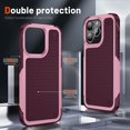 thumbnail image 3 of ELEHOLD for iPhone 14 Pro 2022 Fit Case, Military-Grade Dual Layer Raised Frame Screen & Camera Lens Protective Armor Hybrid PC+TPU Anti-Drop Shockproof Slim Rugged Case,Rose, 3 of 8
