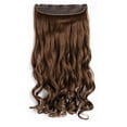 thumbnail image 2 of 20" Curly 3/4 Full Head Synthetic Hair Extensions Clip on/in Hairpieces 5 Clips 140g (12#-Light Brown), 2 of 7