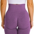 thumbnail image 4 of Leggings sin costuras para mujer Cintura alta Contorno de sonrisa Entrenamiento Pantalones de yoga Levantamiento de glúteos Medias de control de barriga Adepaton LRWJ019-19, 4 of 4