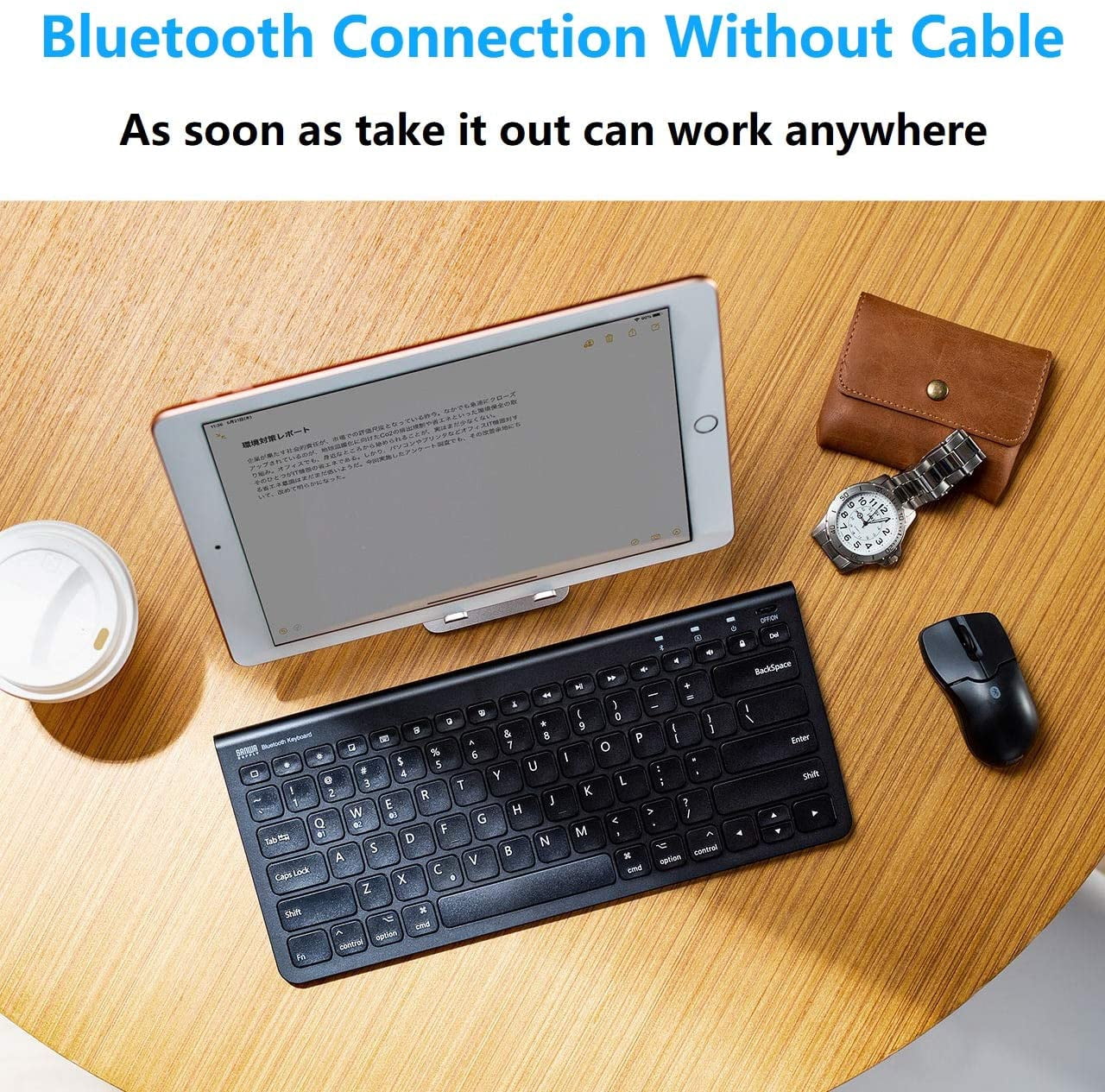 Foldable Bluetooth Keyboard, Rechargeable Wireless Ultra-thin Pocket Gray